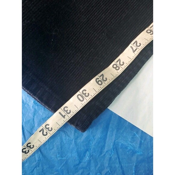 Guess Corduroy Pants Sz 29 Straight Leg Mid Rise Black Made In The USA Y2K - Picture 13 of 14